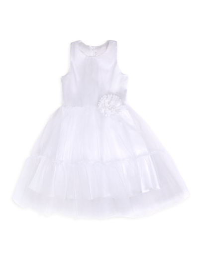 Shop Zoe Little Girl's & Girl's Bridget Tulle Pleated Dress In White