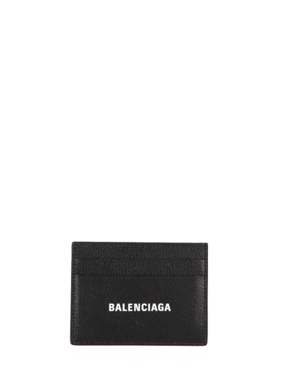 Shop Balenciaga Cash Cardholder In Black