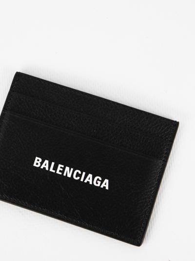 Shop Balenciaga Cash Cardholder In Black
