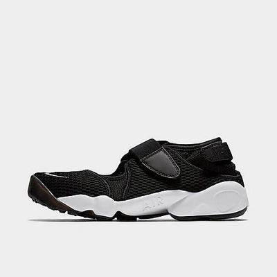 Shop Nike Women's Air Rift Breathe Casual Shoes In Black/white/cool Grey