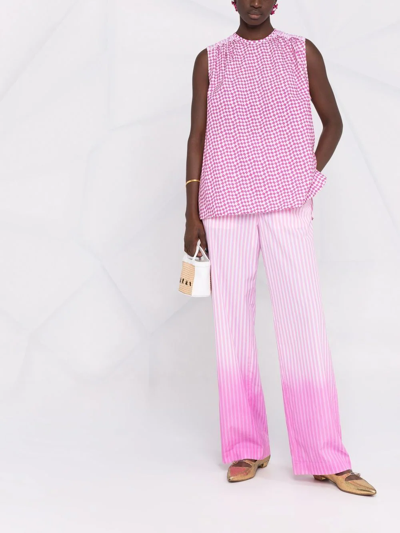 Shop Marni Gradient-effevt Trousers In Pink