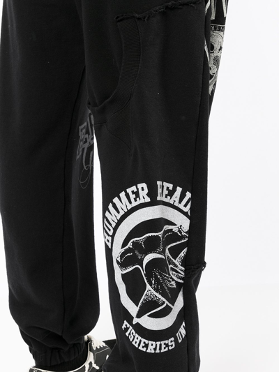 Shop Undercoverism Graphic-print Track Pants In Black