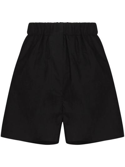 Shop The Frankie Shop Lui Cotton Shorts In Black