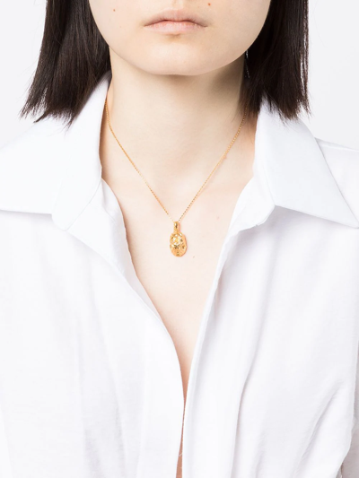 Alighieri Gold-plated The Fragmented Amulet Pendant Necklace In Gold