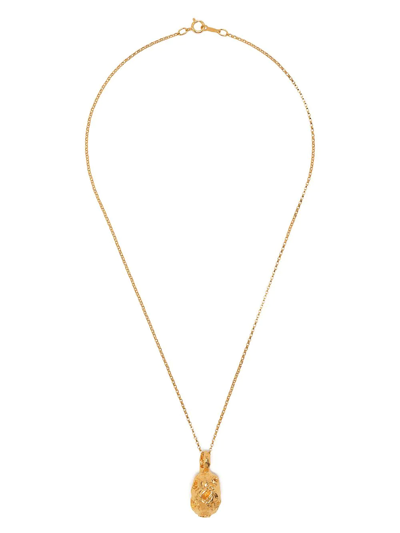 Alighieri Gold-plated The Fragmented Amulet Pendant Necklace In Gold