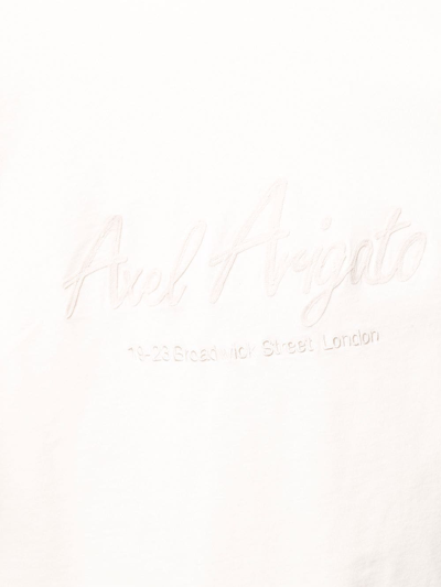 Shop Axel Arigato Embroidered Logo Short-sleeve T-shirt In Neutrals