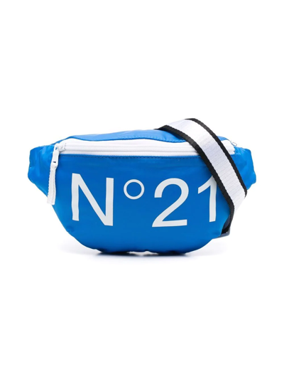 Shop N°21 Logo-print Belt Bag In Blue