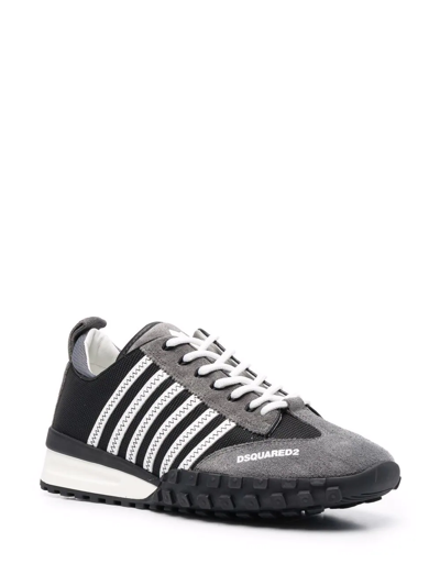 Shop Dsquared2 Round-toe Lace-up Sneakers In Black