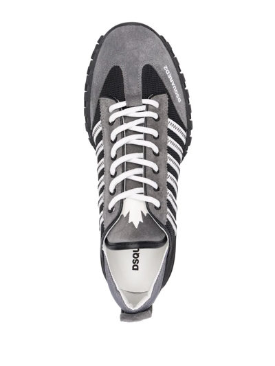 Shop Dsquared2 Round-toe Lace-up Sneakers In Black