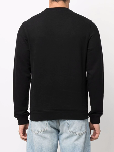 Shop Belstaff Logo Patch Cotton Sweatshirt In Black