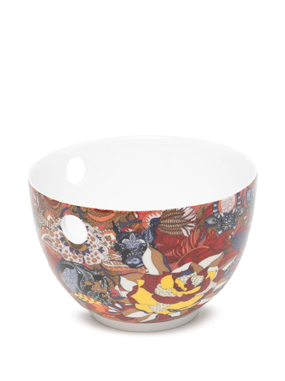 Shanghai Tang 'hide & Seek' Bowl & Chopsticks Set In Multicolour