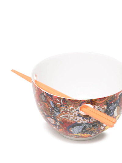 Shanghai Tang 'hide & Seek' Bowl & Chopsticks Set In Multicolour
