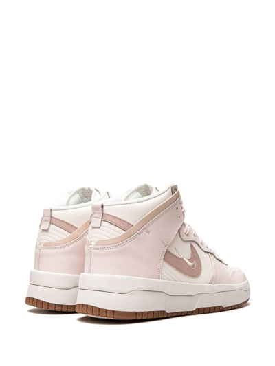 Nike Dunk High Up "pink Oxford" Sneakers In White