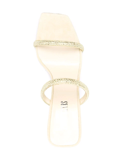 Shop Paris Texas Holly Linda 90mm Embellished Mules In Neutrals
