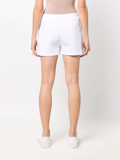 Shop Moschino X Kellogs' Logo-printed Track Shorts In White