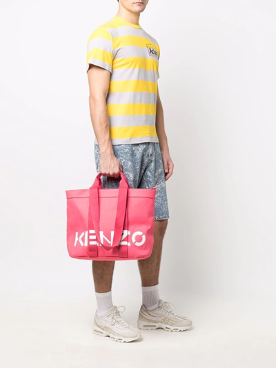 Shop Kenzo Logo-print Tote Bag In Pink