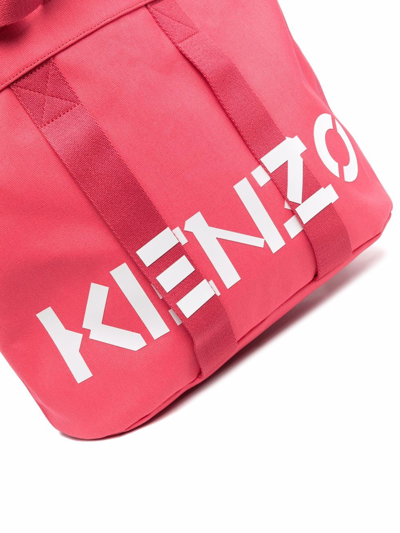 Shop Kenzo Logo-print Tote Bag In Pink