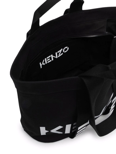 Shop Kenzo Logo-print Tote Bag In Black