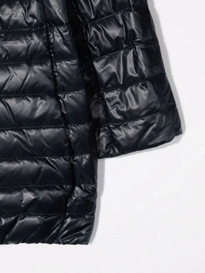 Herno Zipped Padded Coat In Blue