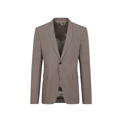 Shop Rick Owens Cotton Soft Blazer Jacket In Grey