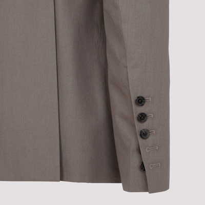 Shop Rick Owens Cotton Soft Blazer Jacket In Grey
