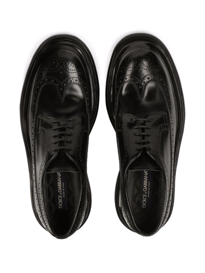 Shop Dolce & Gabbana Lace-up Brogues In Black