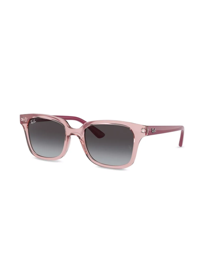 Ray Ban Rb9071s Rectangle Frame Sunglasses In Grey