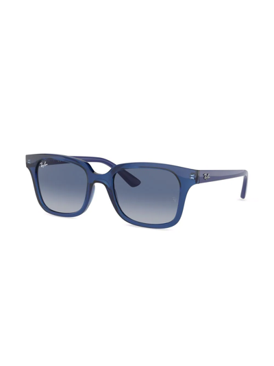 Ray Ban Rb9071s Rectangle-frame Sunglasses In Blue