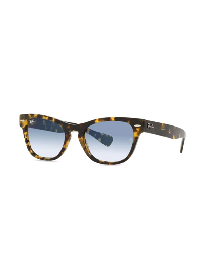Shop Ray Ban Rb2201 Laramie Cat-eye Sunglasses In Blue