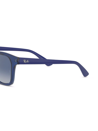 Ray Ban Rb9071s Rectangle-frame Sunglasses In Blue