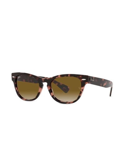 Ray Ban Rb2201 Cat-eye Frame Sunglasses In Brown
