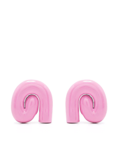 Shop Uncommon Matters Nimbus Chunky-swirl Earrings In Pink