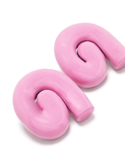 Shop Uncommon Matters Nimbus Chunky-swirl Earrings In Pink