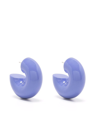 Shop Uncommon Matters Beam Chunky Hoop Earrings In Purple