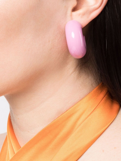 Shop Uncommon Matters Beam Chunky Hoop Earrings In Pink