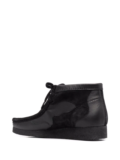 Shop Clarks Originals Wallabee Patch Camouflage Boots In Black
