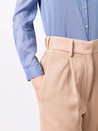 Forte Forte Ribebd Elasticated-waist Tailored Trousers In Neutrals