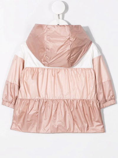 Shop Moncler Colour Block Hooded Jacket In Pink