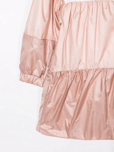 Moncler Colour Block Hooded Jacket In Pink