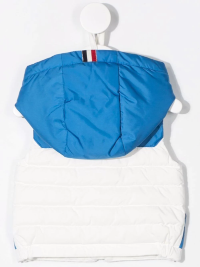 Moncler Colour-block Padded Vest In Blue
