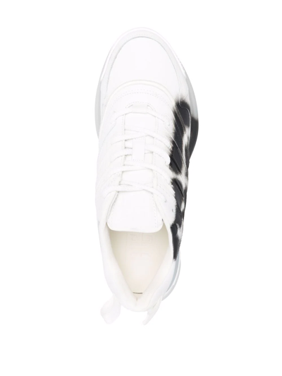Givenchy Graffiti-logo Lace-up Sneakers In White