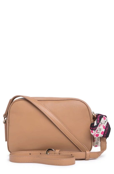 Shop Love Moschino Borsa Pu Scarf Crossbody Bag In Cammello