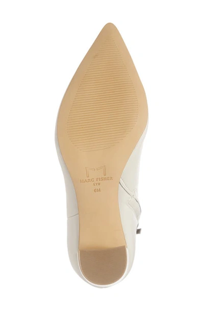 Marc Fisher Ltd Ulani Pointy Toe Bootie In Ivory Leather