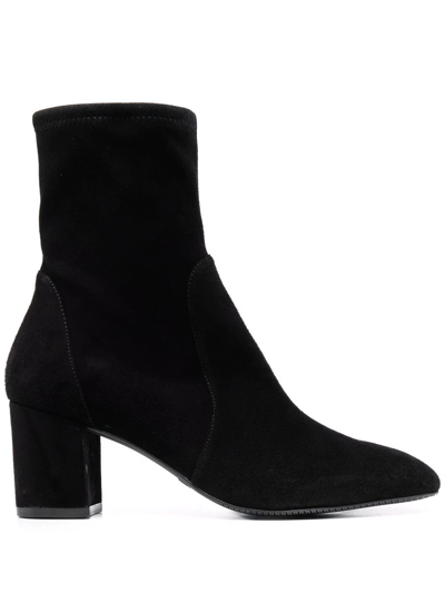 Shop Stuart Weitzman 65mm Suede Ankle-boots In Black