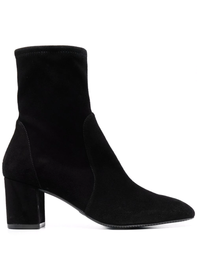 Niki Stretch suede Sock Boots In Black
