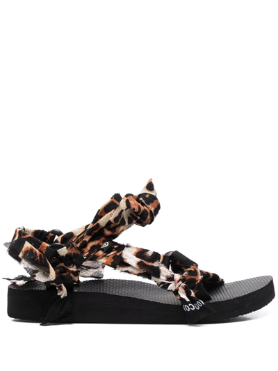 ARIZONA LOVE TREKKY LEOPARD-PRINT GAUZE SANDALS 