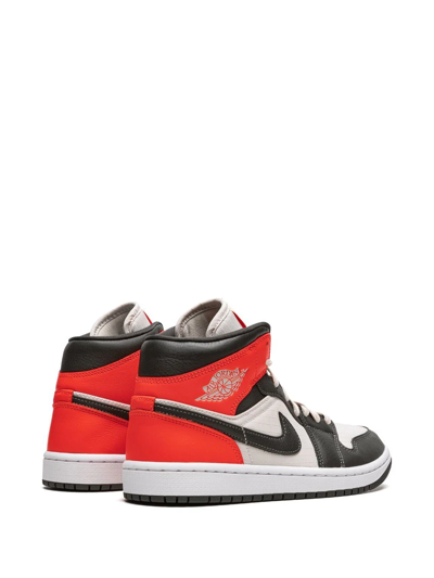 Shop Jordan Air  1 Mid Se "newsprint" Sneakers In Black