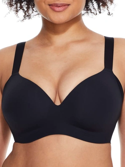 Shop Le Mystere 360 Smoother Wire-free T-shirt Bra In Black