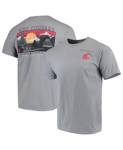 Shop Image One Men's Gray Washington State Cougars Team Comfort Colors Campus Scenery T-shirt