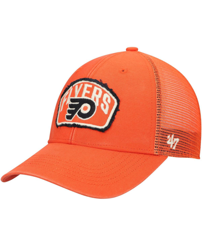 Shop 47 Brand Men's '47 Orange Philadelphia Flyers Cledus Mvp Trucker Snapback Hat